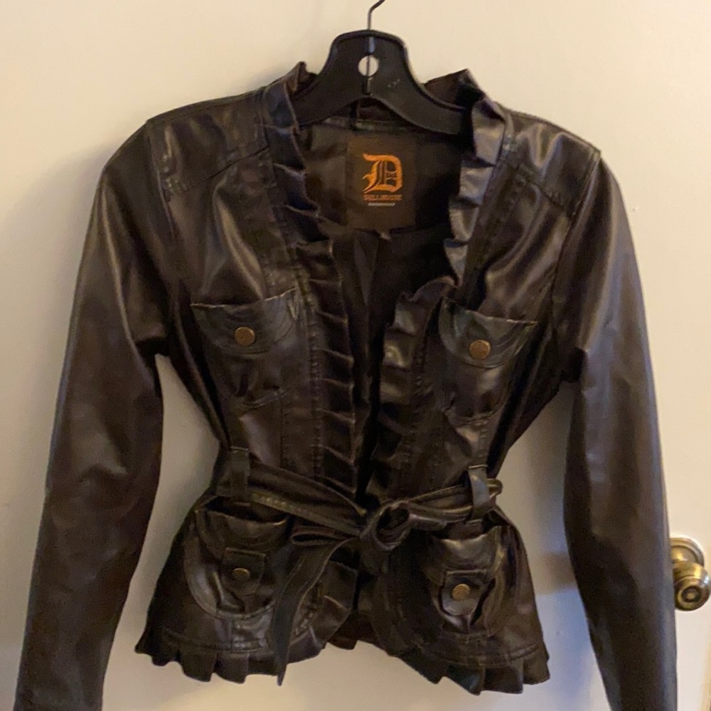 Dollhouse small leather like  jacket